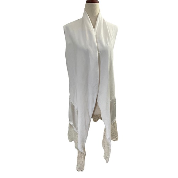 Testimony Ivory French Terry Cardigan Women Size Medium | 45-16 - Picture 1 of 6